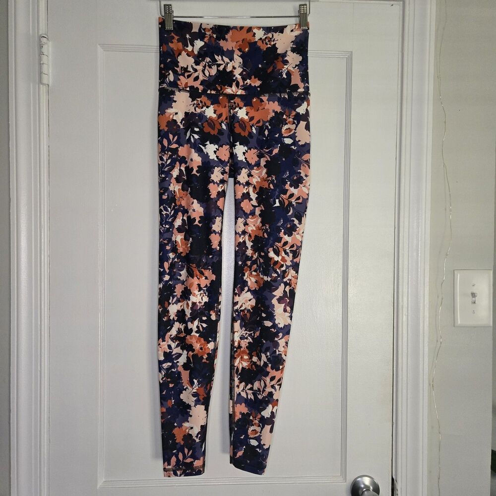 Old Navy Powersoft Leggings Womens Small Floral Extra High Rise Active Workout P